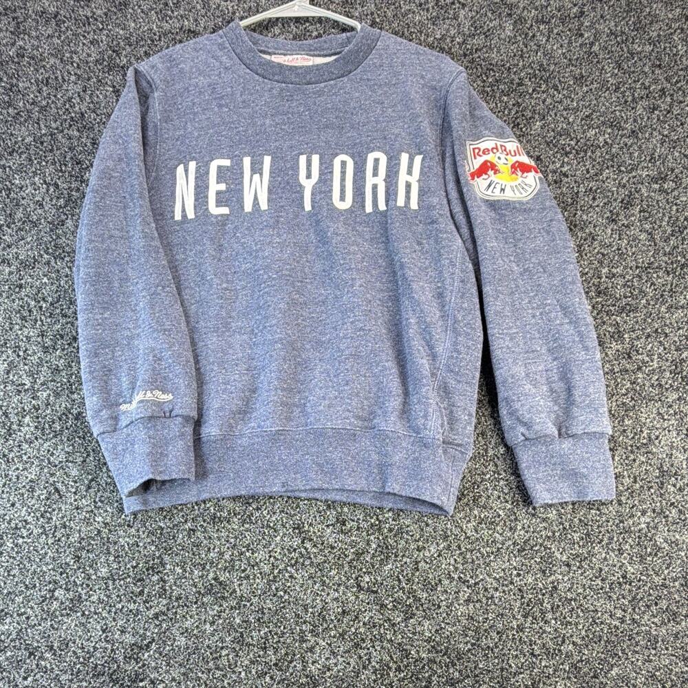 Mitchell & Ness New York Red Bulls Crewneck Sweatshirt Blue Men’s Small MLS